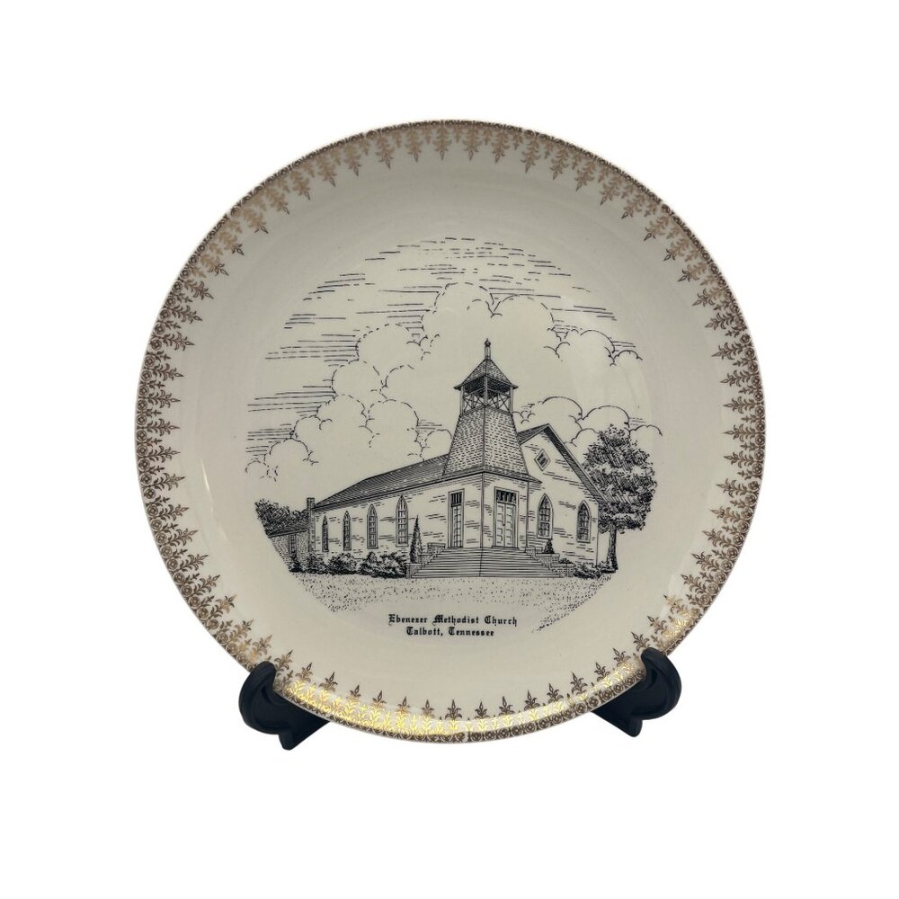 1955 Homer Laughlin Ebenezer Methodist Church, Talbott, TN Commemorative Plate